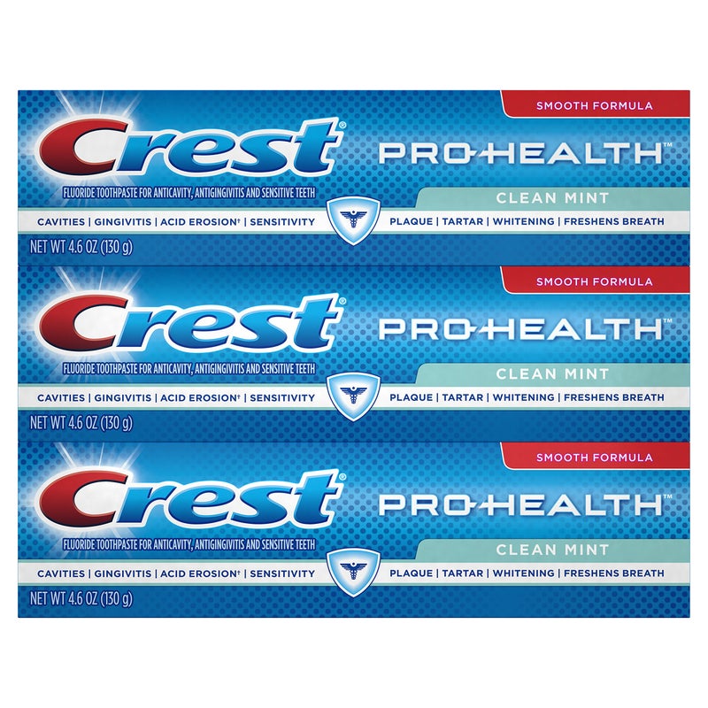 Crest Pro-Health Clean Mint Toothpaste,4.6 Ounce (Pack of 3) - Image 1