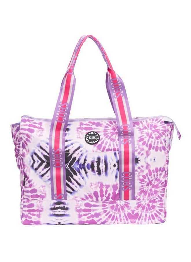 CUBS Double Face Tote Bag Multicolor Large Lilac Plain & Tie Dye  - Image 1
