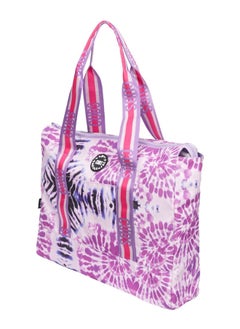 CUBS Double Face Tote Bag Multicolor Large Lilac Plain & Tie Dye  - Image 2