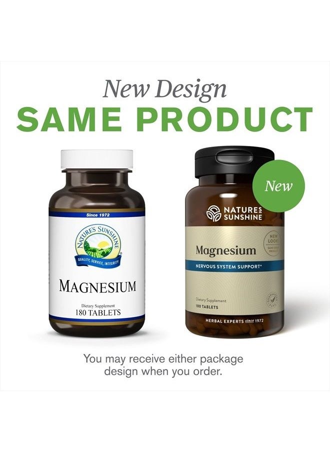 Nature's Sunshine - Magnesium 250mg, 180 Tablets - Image 1