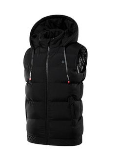 NIBEMINENT Men's USB Heating Warm Vest, Casual Hooded Winter Vest Without Power Bank For Outdoor Fishing Skiing Camping  - Image 2
