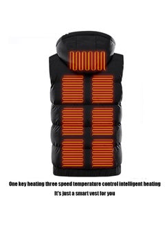 NIBEMINENT Men's USB Heating Warm Vest, Casual Hooded Winter Vest Without Power Bank For Outdoor Fishing Skiing Camping  - Image 3