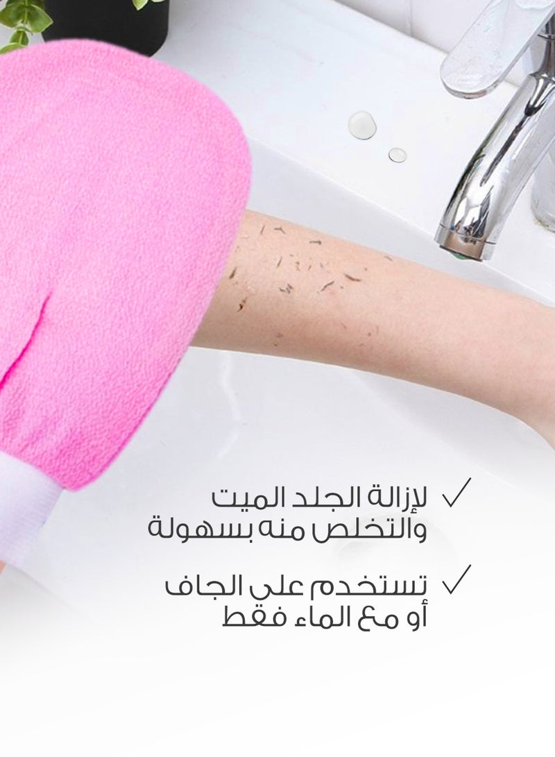 mella Korean Loofah - Great Peel Off Gloves - Pink  - Image 4