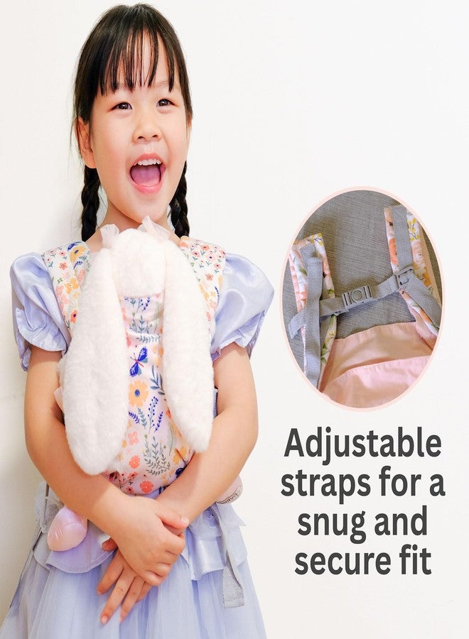Vlokup Baby Doll Carrier, Adjustable Doll Carrier for Little Girls, Front & Back Wear, Made with Soft Fabric, Fits Dolls & Stuffed Animals up to 20 Inches, Wildflower - Image 2