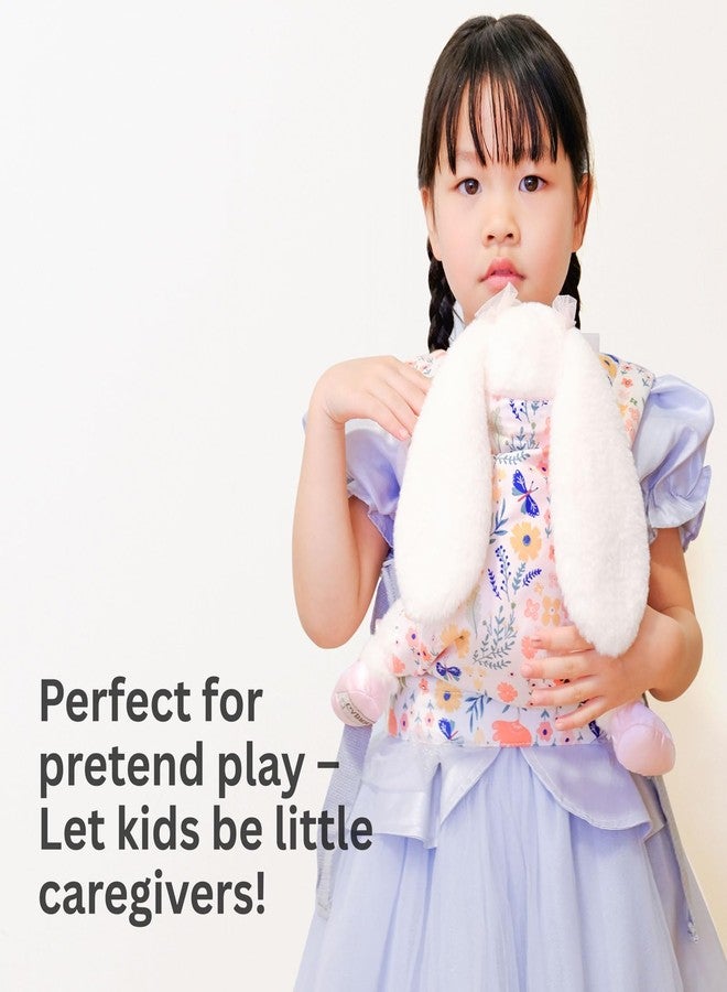 Vlokup Baby Doll Carrier, Adjustable Doll Carrier for Little Girls, Front & Back Wear, Made with Soft Fabric, Fits Dolls & Stuffed Animals up to 20 Inches, Wildflower - Image 4