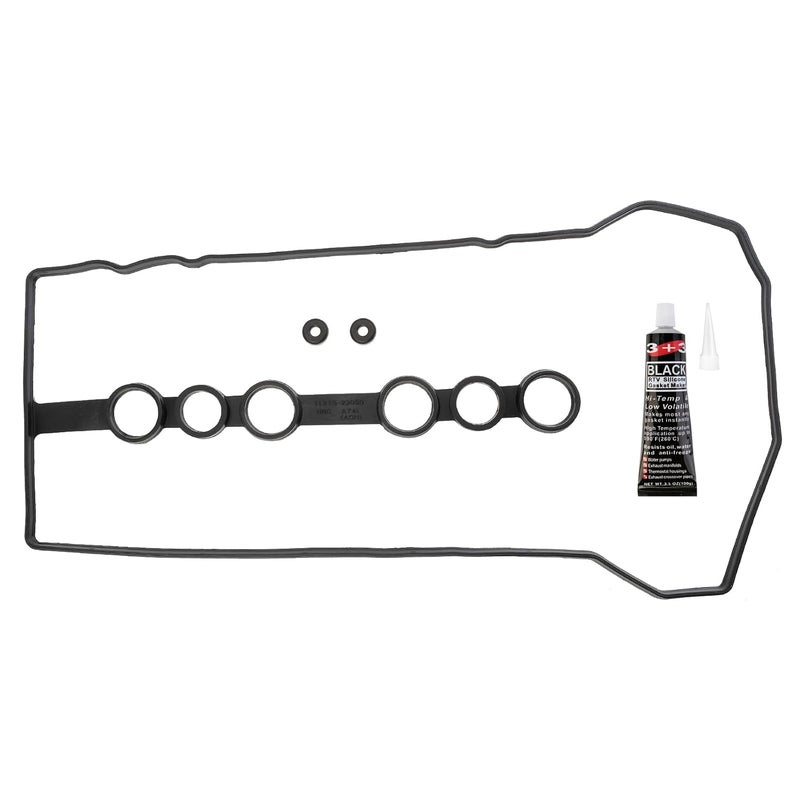 Cybal VS50542R Engine Valve Cover Gasket & Gasket Maker 3oz with 1998-2008 Toyota Celica Corolla Matrix MR2 Pontiac Vibe Chevy Prizm 1.8L 1121322050 0361568 56025300 - Image 1