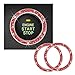 Kewucn 2 PCS Bling Crystal Double Rhinestone Car Engine Start Decoration Ring Sparkling Push Start Button Sticker Key Ignition Knob Ring Decoration Bling Car Interior AccessoryRed - Image 2