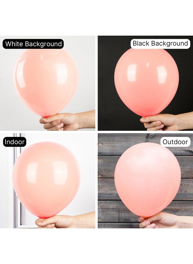 PartyWoo Pastel Peachy Pink Balloons, 142 Pcs Peachy Pink Balloons Different Sizes Pack Of 18 Inch 12 Inch 10 Inch 5 Inch Pink Balloons For Balloon Garland Balloon Arch As Party Decorations, Pink-Q21  - Image 3