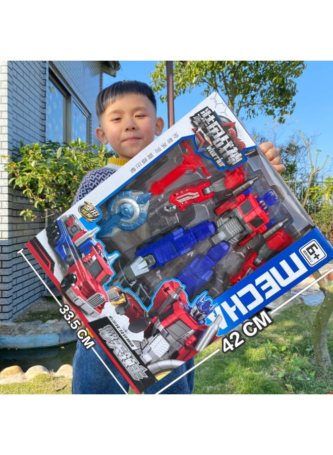 Deformation Toy Robot Car King Kong Wasp Optimus Warrior Hand Robot Boy Model Toy-Color:Optimus Armored God Of War  047 - Image 1