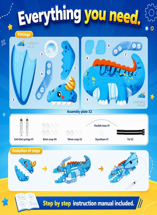 كيت 4 كيوريس مجموعة Kit4Curious® لبناء ذراع روبوتية هيدروليكية، لعبة تعليمية للأطفال من عمر 6 سنوات فما فوق | اصنع ذراعًا ميكانيكية تعمل بالماء | مجموعة أدوات تعليمية هندسية | هدية عيد ميلاد تعليمية في مجال الروبوتات للأولاد والبنات - Image 3