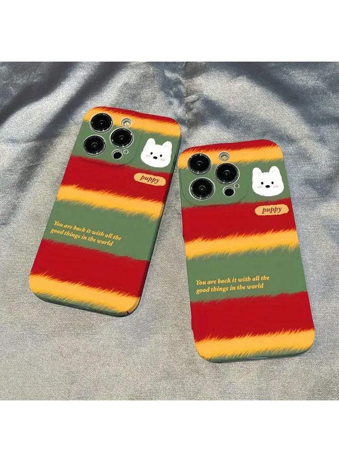 Stripe Pattern Design Phone Case For iPhone 14 Plus Mixed Color 3 Protective Cover - Image 4