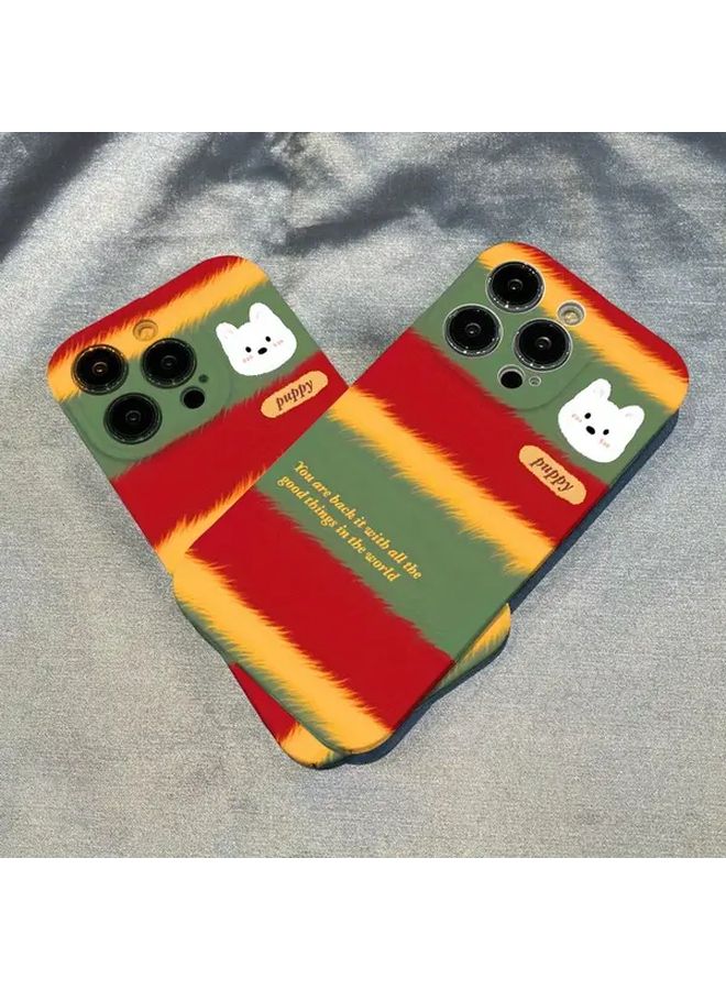 Stripe Pattern Design Phone Case For iPhone 14 Plus Mixed Color 3 Protective Cover - Image 3