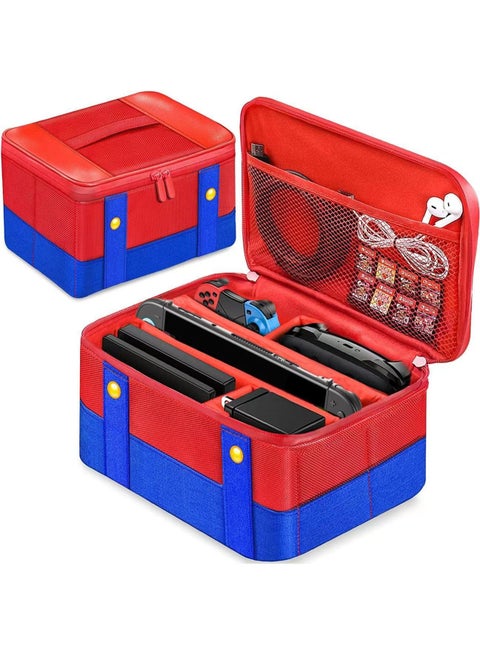 Cute Switch Carry Case for Switch 2 and Switch OLED, Portable Soft Shell Waterproof Protective Storage Travel Carrying Case Messenger Bag Oxford for NS SD Console Dock JoyCons Accessories