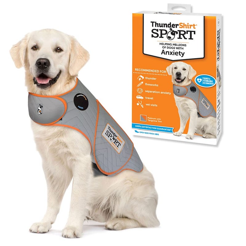 ThunderShirt for Dogs X Large Platinum Sport Dog Anxiety Relief Calming Vest