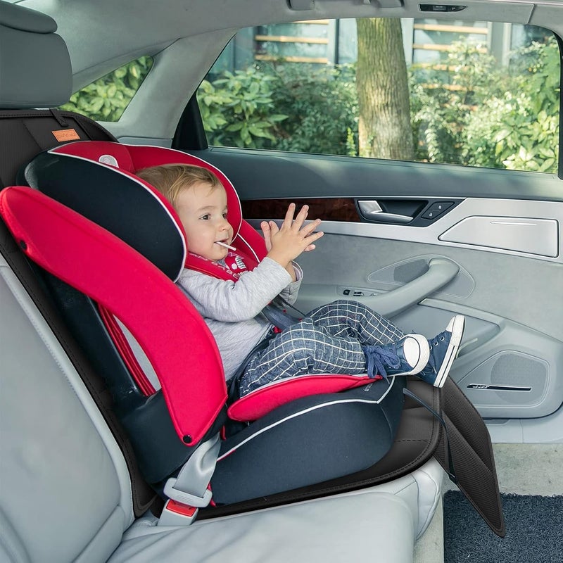 smartelf SMART ELF Car Seat Protector - Waterproof 600D Oxford Fabric Cover for Child Seats & Pets, Universal Size with Mesh Pocket, Non-Slip Backing - Image 4
