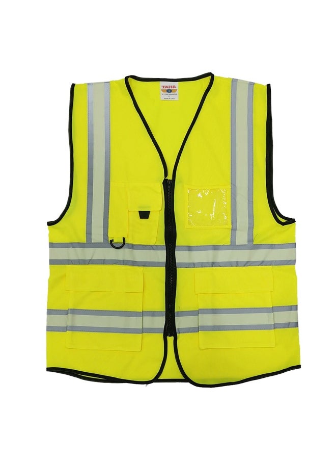 SAFETY Safety Jacket with Collar & Pockets | Safety Vest with Reflective Strips for Industrial & Construction Sites, Multipurpose Use in Industries | Luminous Yellow | Size-L - pzsku/Z2B359CAE1B203BAE6693Z/45/_/1733205271/6c4cc573-d582-46ef-99c5-1767139157df