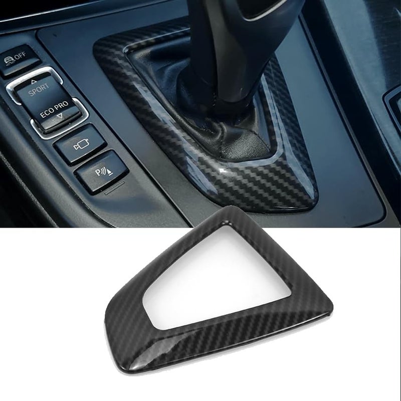 RYANSTAR RACING Carbon Fiber Gear Shift Knob Panel Frame Cover Sticker Interior Trim Compatible with BMW F20 F21 F22 F23 F30 F34 F35 F32 F33 F36 1 2 3 4 Series 1418 Accessories - Image 1