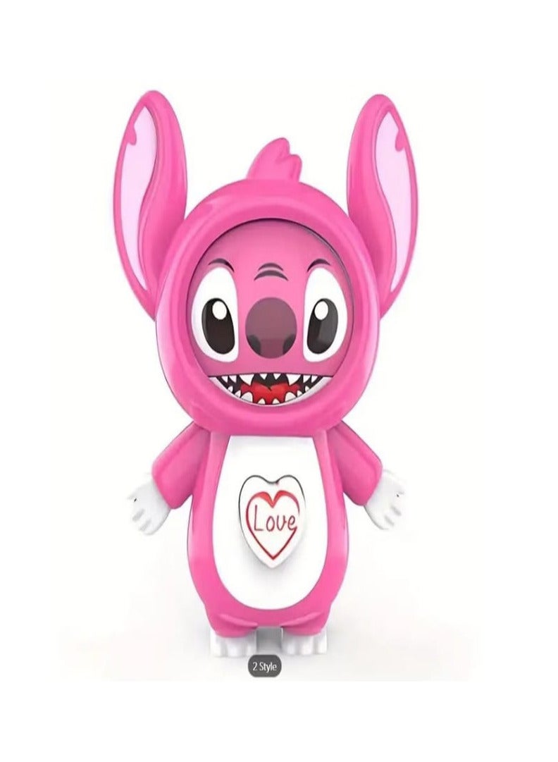 سلسلة مفاتيح دمية تعبيرية متغيرة الوجه، تصميم شخصية ستيتش، لعبة لتخفيف التوتر