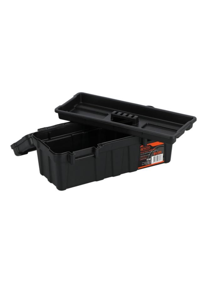 Tactix High-Impact Plastic Tool Box with Handle Black and Orange 33cm 320130 - Image 4