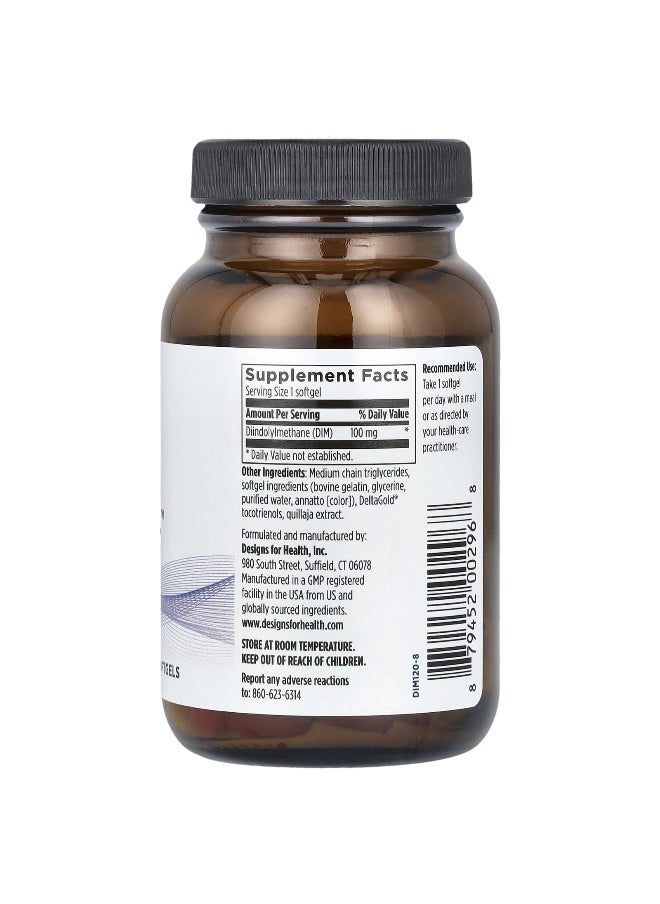 designs for health - Designs For Health, DIM-Evail™, 100 mg, 120 Softgels - Image 1
