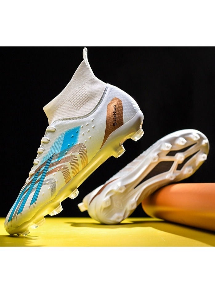 SKT Shiketro Men's And Women's Long-nailed And Broken-Nailed Football Shoes, Soft-Ground Sports Football Shoes, Breathable And Non-Slip Football Shoes, High-Top Elastic Breathable Shoes, Suitable For Adults And Teenagers - Image 4