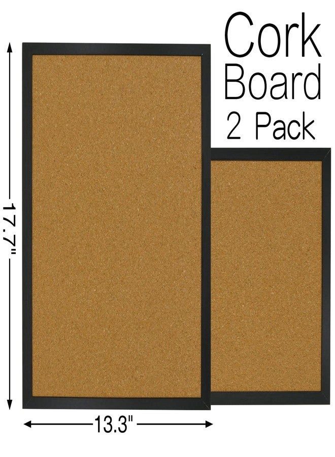 OWLKELA 2 Pcs Cork Board, 17.7"X 13.3" Bulletin Board, Vision Board, Notice Pin Board, Ideal for Office & Home Decor, School Message Board - Image 2