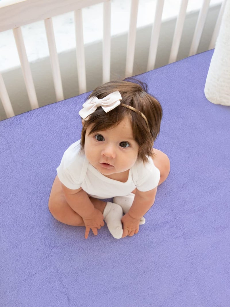 BIANCA Soft Bamboo Baby Dry Sheet, Mattress Protector -1pc Small (smartdry) | Waterproof & Breathable Anti Bacterial | Baby Dry Sheet & Mattress Protector. Solid-Violet - Image 3