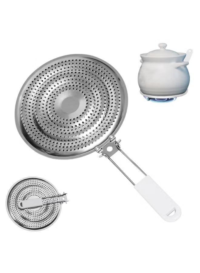 Heat Diffuser Reducer Flame Guard Simmer Plate Stainless Steel Heat Diffuser for Gas and Electric Stove Simmer Plate Flame Guard for Gas Top Cooking(silver) - Image 5