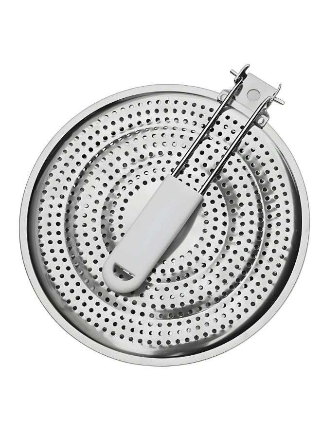 Heat Diffuser Reducer Flame Guard Simmer Plate Stainless Steel Heat Diffuser for Gas and Electric Stove Simmer Plate Flame Guard for Gas Top Cooking(silver) - Image 2