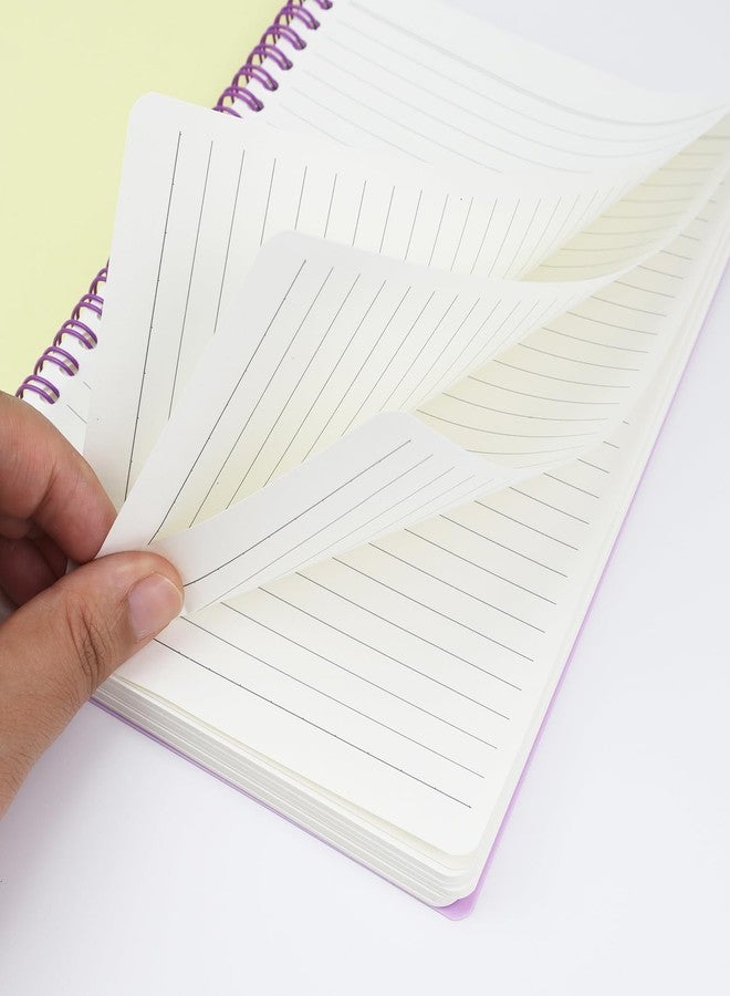 Aacehlh 5 Pack Lined Spiral Journal Notebook for Women & Men, 8.3" x 5.7",80 Sheets/160 Pages College Ruled Notebook, A5 Plastic Hardcover Notebook for Office,School,Home - Image 4