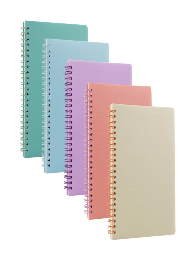 Aacehlh 5 Pack Lined Spiral Journal Notebook for Women & Men, 8.3" x 5.7",80 Sheets/160 Pages College Ruled Notebook, A5 Plastic Hardcover Notebook for Office,School,Home - Image 1