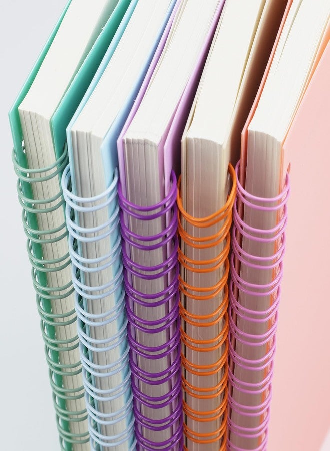 Aacehlh 5 Pack Lined Spiral Journal Notebook for Women & Men, 8.3" x 5.7",80 Sheets/160 Pages College Ruled Notebook, A5 Plastic Hardcover Notebook for Office,School,Home - Image 5