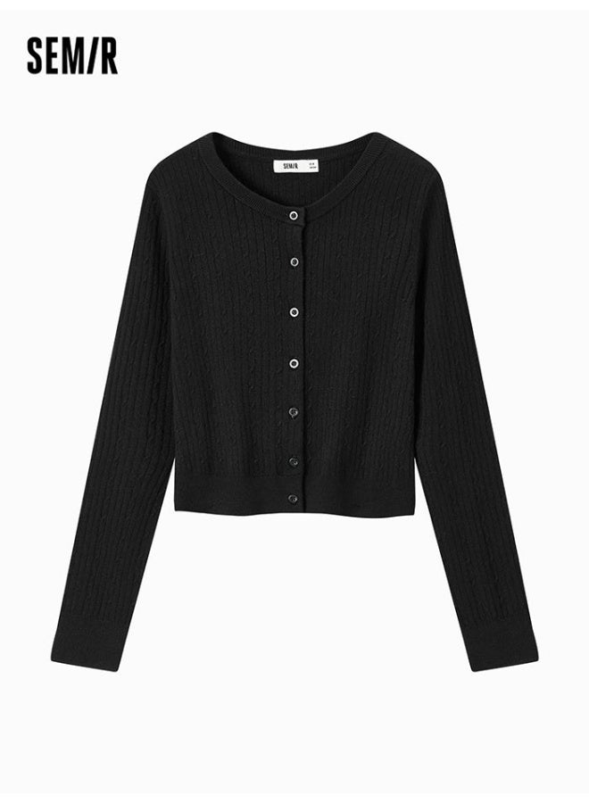 SEMIR Women's Solid Colored Knitted Cardigan - Image 4
