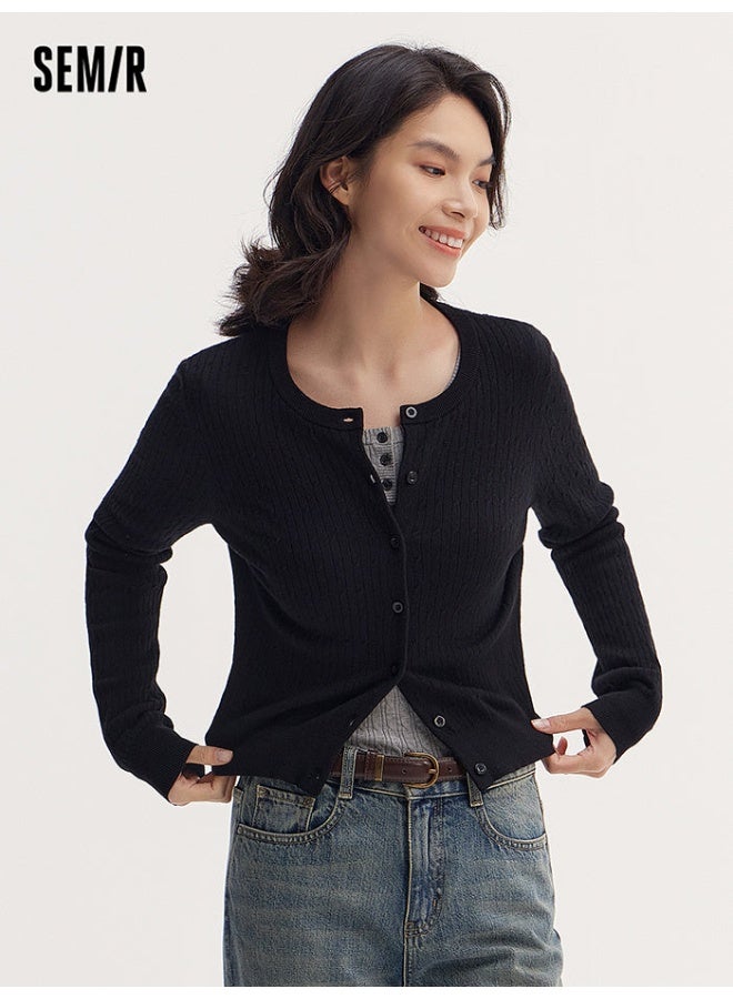 SEMIR Women's Solid Colored Knitted Cardigan - Image 3