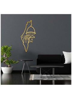 TRENDI LAND ZON Palestine Map And Al Aqsa Mosque Wall Art 