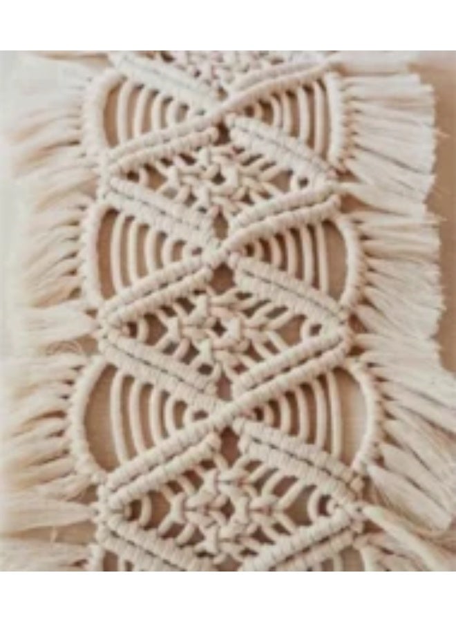 HMK CRAFTS Decorative macrame pillow cover, handwoven cotton pillowcase for upscale living rooms - Image 2