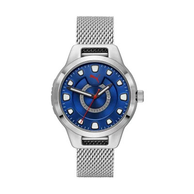 بوما Reset V1 Analog Quartz Watch for Men With Silver Stainless steel Band-  3 ATM - PU P5005