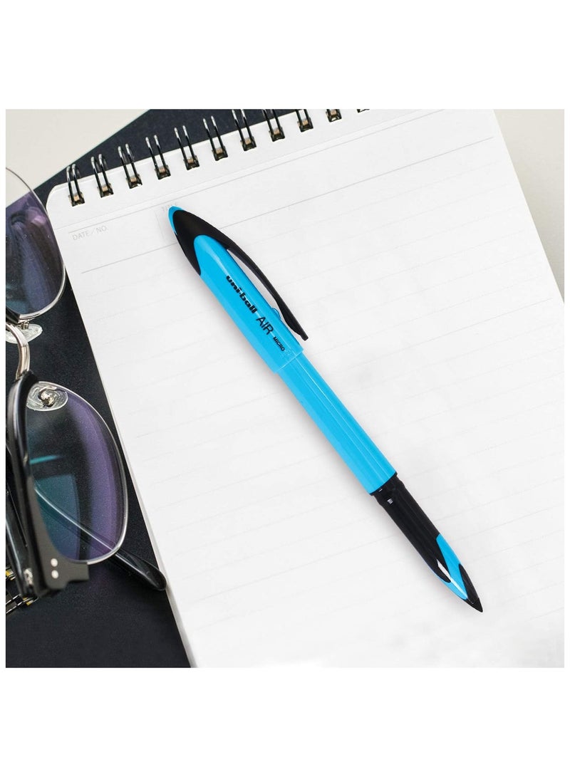 Uniball uni-ball Air UBA188ELM Roller Ball Pen (Blue Body, Blue Ink, Pack of 3) - Image 2