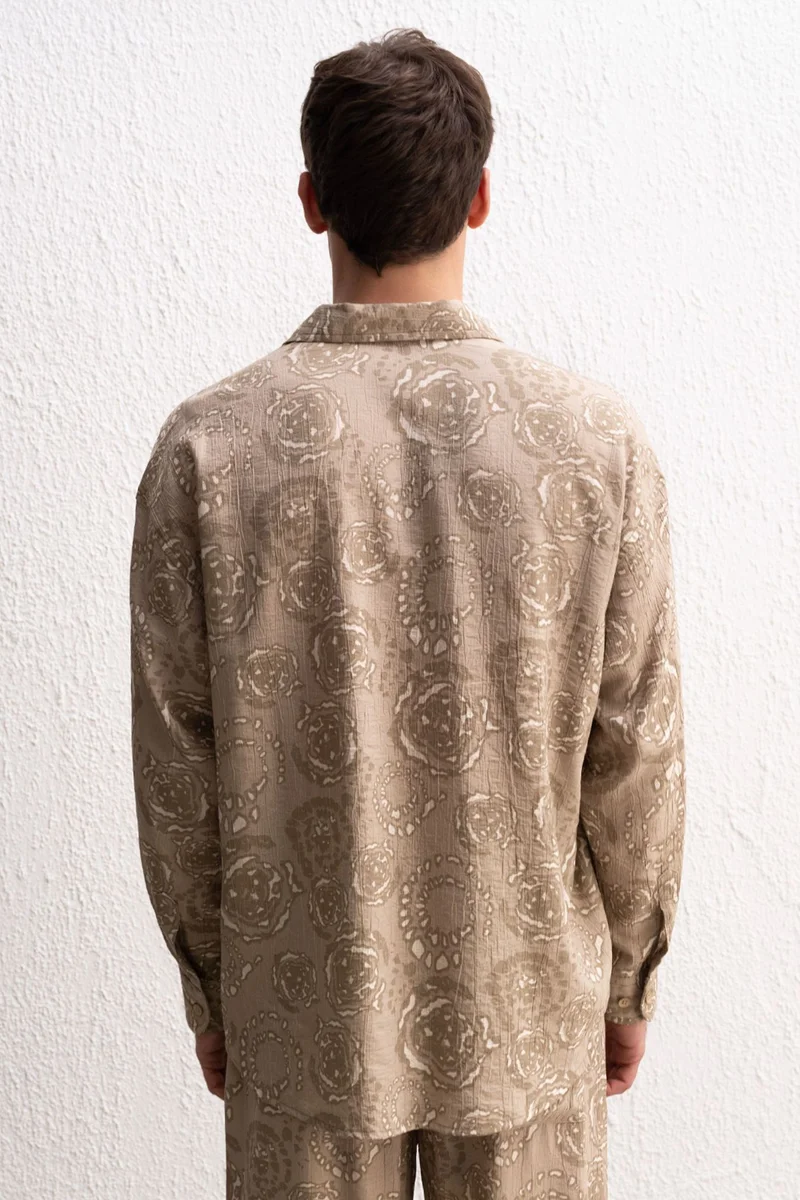 Giesto Beige Natural GIESTO Men's Shirt for Men | Best Price UAE