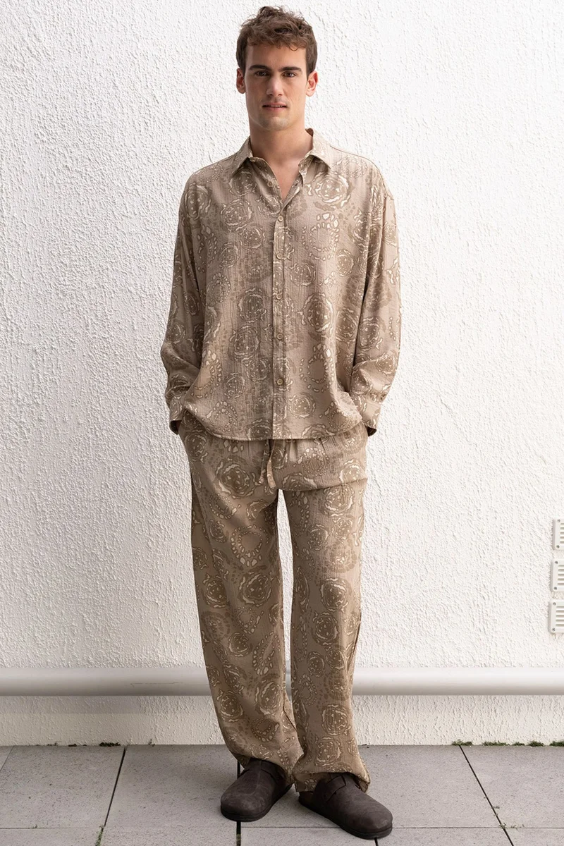 Giesto Beige Natural GIESTO Men's Shirt for Men | Best Price UAE
