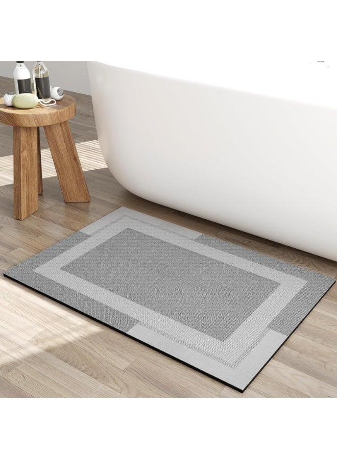 Bath Rugs Bath Mat, Super Absorbent And Non-Slip,Silica Gel Algae Mud,Water-Absorbent And Quick-Drying，Machine Washable, Suitable For Bathroom Floors（15.75×23.62Inch） - Image 1