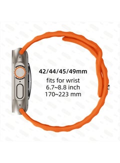 Suitisbest Sport Band Compatible with Apple Watch Ultra Band 49mm 45mm 44mm 42mm for Men, Soft Breathable Silicone Wristbands Waterproof Replacement Strap for iWatch Series Ultra 8 7 6 5 4 SE  - Image 3