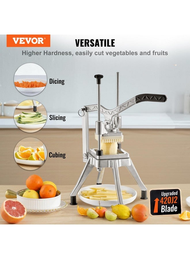 VEVOR VEVOR Commercial Vegetable Chopper w/ 4 Replacement Blades, Stainless Steel French Fry Cutter Potato Dicer & Fruit Slicer for Restaurants & Home Kitchen  - Image 2