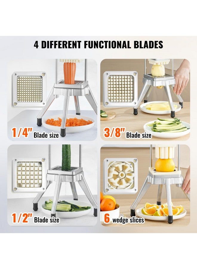 VEVOR VEVOR Commercial Vegetable Chopper w/ 4 Replacement Blades, Stainless Steel French Fry Cutter Potato Dicer & Fruit Slicer for Restaurants & Home Kitchen  - Image 3