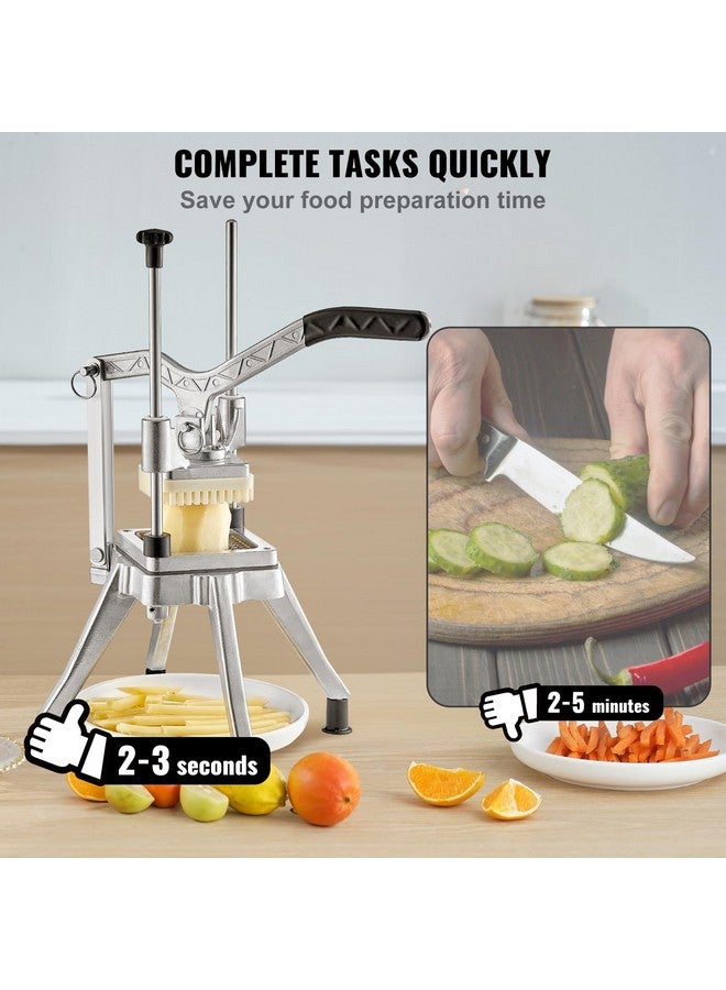 VEVOR VEVOR Commercial Vegetable Chopper w/ 4 Replacement Blades, Stainless Steel French Fry Cutter Potato Dicer & Fruit Slicer for Restaurants & Home Kitchen  - Image 4