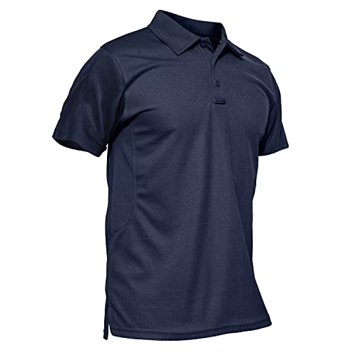 MAGCOMSEN Navy Blue Polo Shirts for Men T Shirts Short-Sleeve Hiking Shirts Hunting Shirt Tactical Shirts Navy XL - Image 1