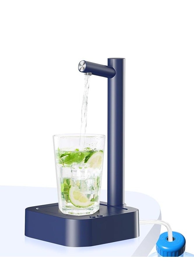 Arabest Desktop Water Dispenser,Smart 7 Levels Water Dispenser with Type-C Charging Countertop for Universal Bottles,Portable Water Pump Automatic Water Jug Dispenser for Home, Office, Camping (Blue)  - Image 1