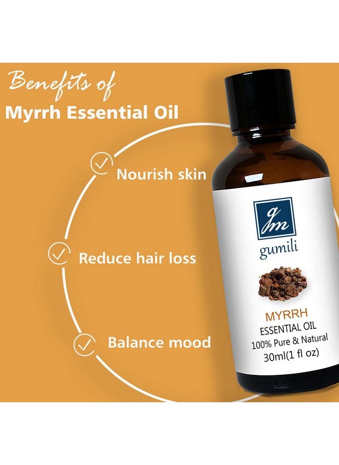 gm gumili Frankincense And Myrrh Essential Oil, 100% Pure Undiluted Essential Oil For Skin, Hair, Aromatherapy - 1 Oz (Pack Of 2)  - Image 3