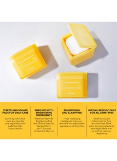 MEDIHEAL (Only Refill) Mediheal Vitamide Brightening Pad (100 Pads) Radiance Boosting Pads For Clear Illuminating Skin Vegan Gauze Pad  - Image 3