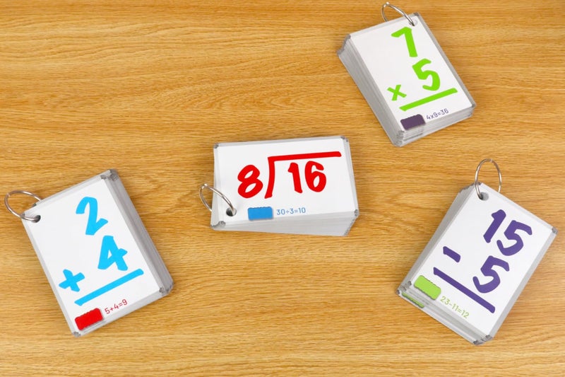 Regal Games Math Flash Cards for Multiplication, Division, Addition and Subtraction - 1st Grade, 2nd Grade, 3rd Grade Math & More - Flash Cards Math w/ 4 Binder Rings for Kids (208 Cards - 4 Packs) - Image 4